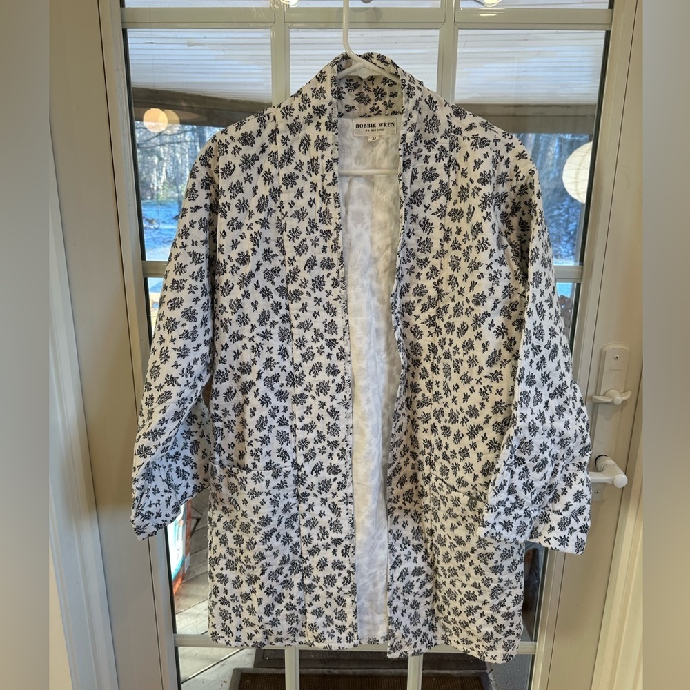 Floral Black and White Jacket